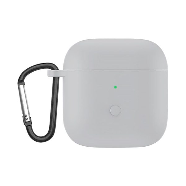 Xiaomi Redmi Buds 3 silikonfodral till hörlurar med karbinhake - Grå Silvergrå