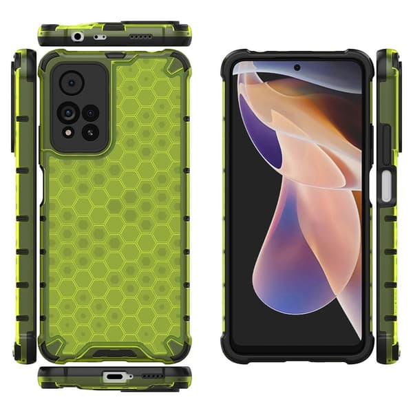 Bofink Honeycomb Xiaomi Redmi Note 11 Pro 5G / 11 Pro Plus 5g Etui - Grønn Green