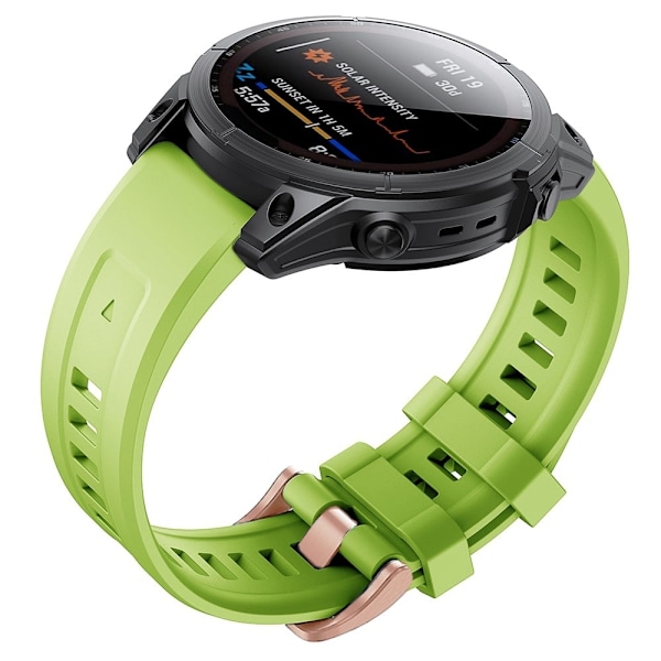Silikoninen kellohihna Garmin Fenix 7S - Vihreä Green