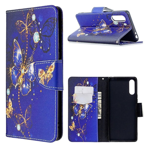Wonderland Sony Xperia L4 kotelot - Kristalli Perhoset Multicolor
