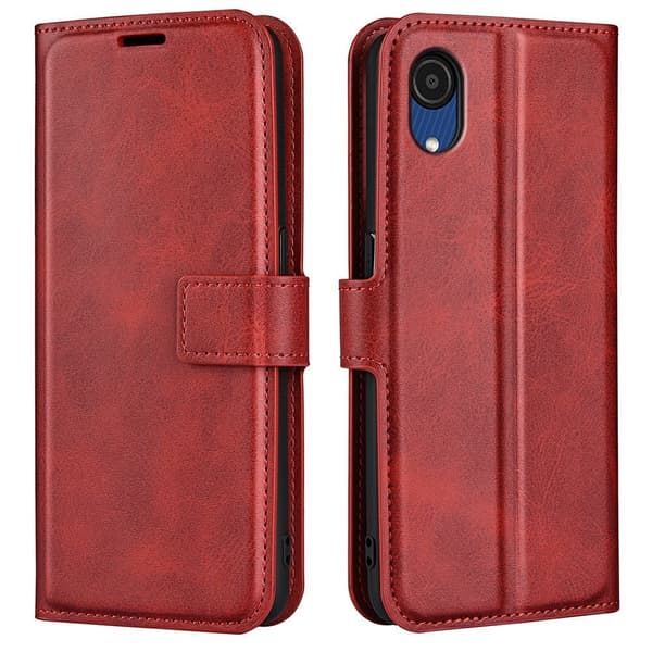 Læretui med Lommebok til Samsung Galaxy A03 Core - Rød Red