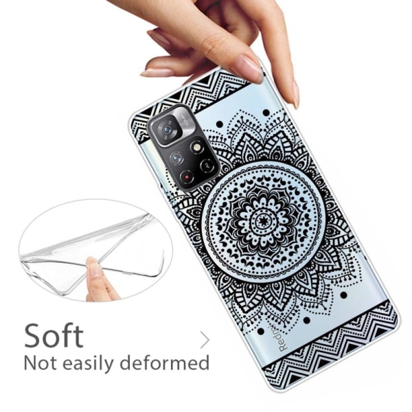 Deco Xiaomi Redmi Note 11T 5G / Xiaomi Redmi Note 11S 5G skal - Mandala Blomma Svart