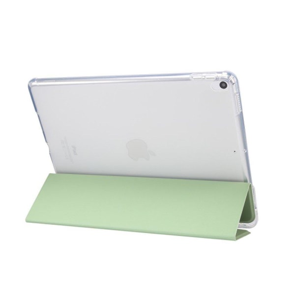 Skin Feeling Tri-fold Stand Leather Flexible Case med Pen Slot i Green