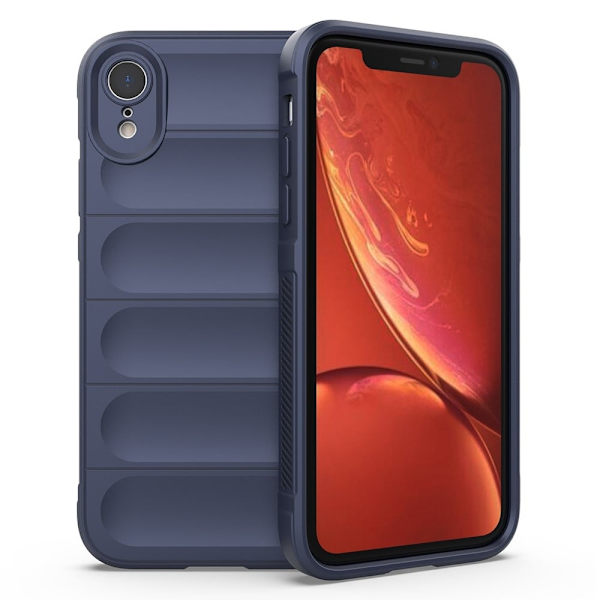 Blødt grebsformet iPhone Xr cover - Mørkeblå Blue