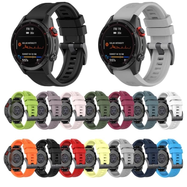 Garmin Fenix 7 / Epix Gen 2 / Descent G1 silikone-urrem - Sort Black