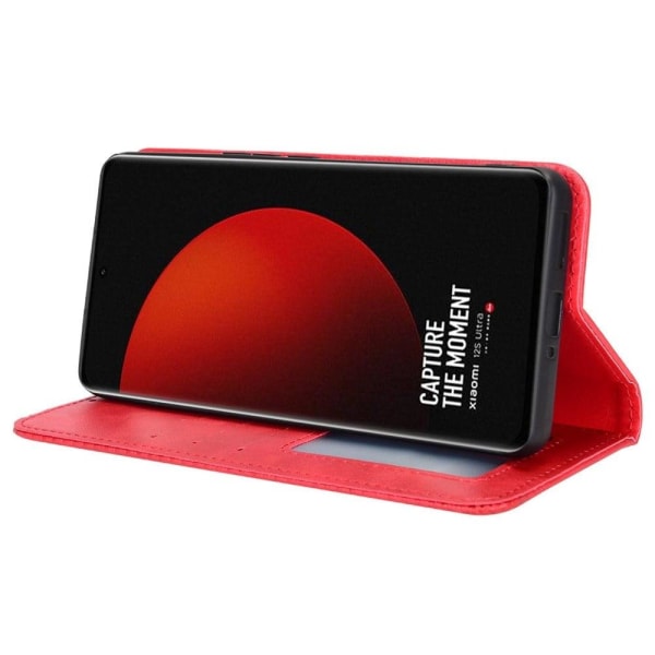 Bofink Vintage Xiaomi 12s Ultra Nahkakotelo - Punainen Red