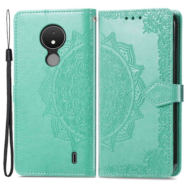 Mandala läder Nokia C21 fodral - Grön Grön