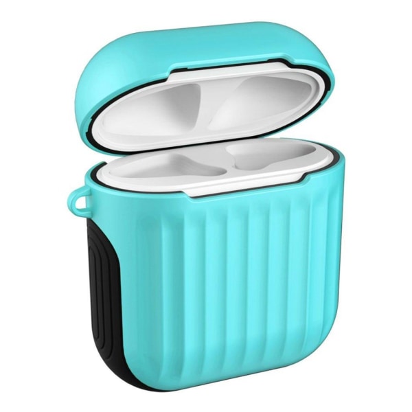 Apple Airpods suitcase silicone case - Cyan Blue