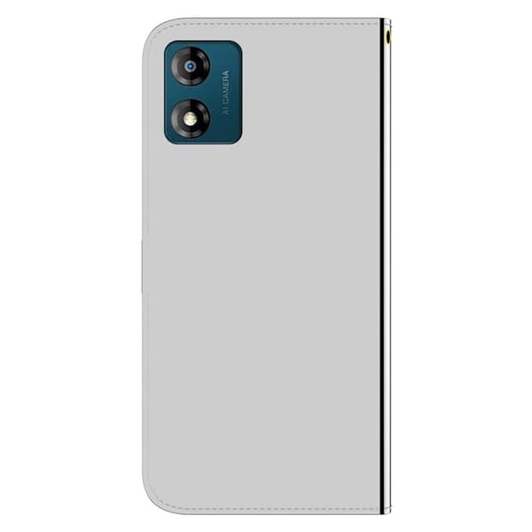 Mirror Motorola Moto E13 Flippetui - Sølv Silver grey