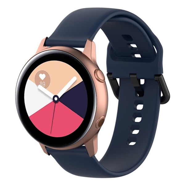 Samsung Galaxy Watch Active klockarmband i silikon - Mörkblå Blå