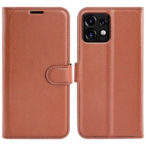 Classic Motorola Edge Plus (2023) / Moto X40 / Edge 40 Pro Flippetui - Brun Brown