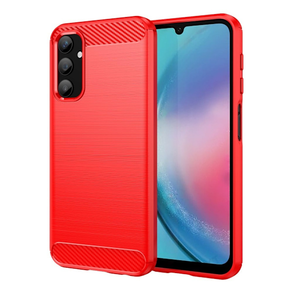 Carbon Flex Suojakotelo Samsung Galaxy A25 - Punainen Red