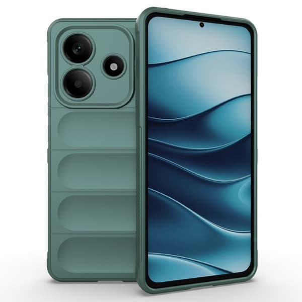 Mjukt greppformat Xiaomi Redmi Note 14 5G skal - Grön Grön