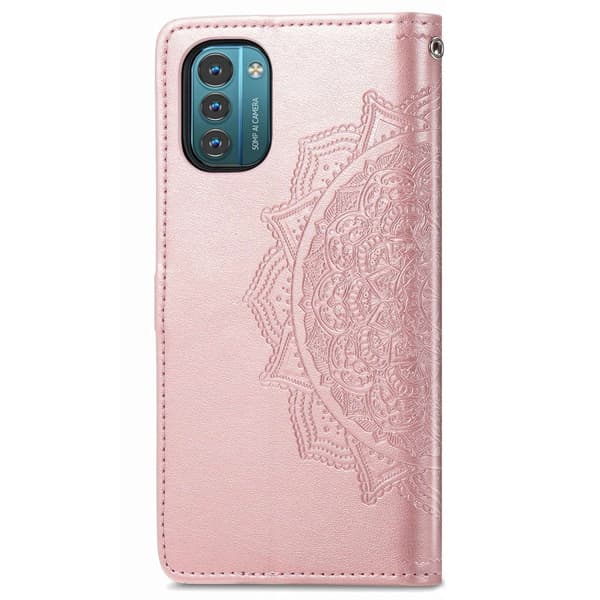 Mandala Nokia G11 / G21 Flippetui - Rose Gull Pink