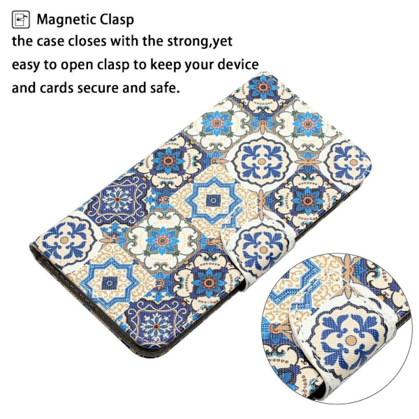 Wonderland Samsung Galaxy S22 Ultra flip etui - Retro Totem Multicolor