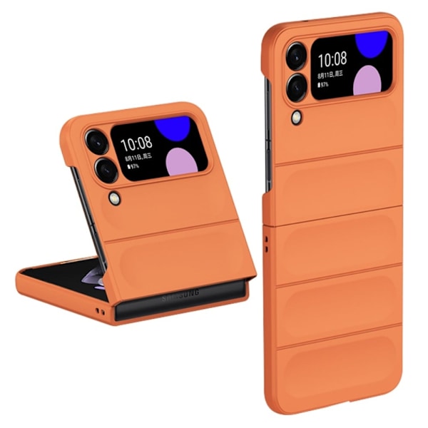 Mjukt greppformat Samsung Galaxy Z Flip4 skal - Orange Orange