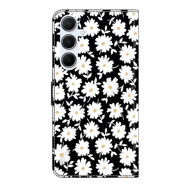 Wonderland Samsung Galaxy A16 flip kuoret - Kukka Black