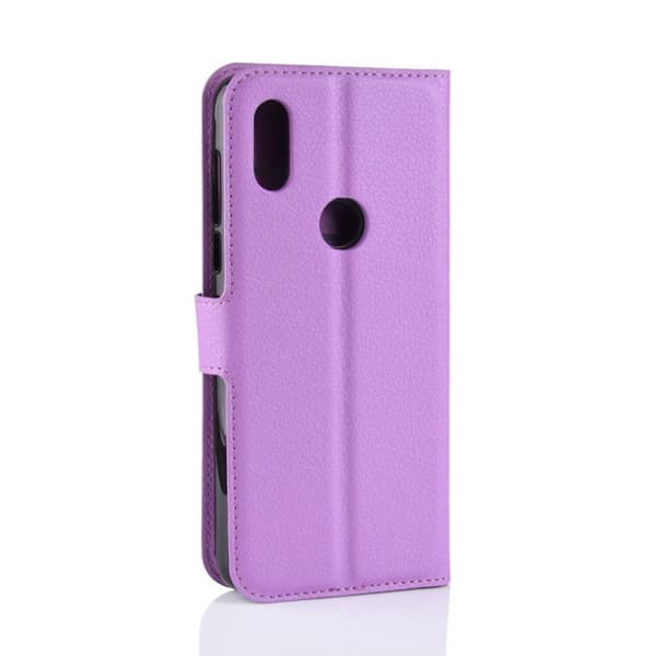 Xiaomi Mi Mix 3 Litchi läderfodral - Lila Lila