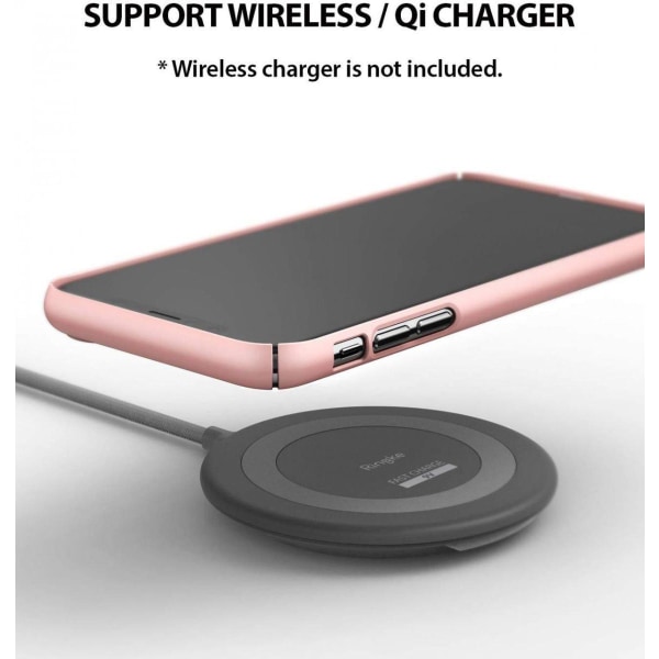 Ringke SLIM iPhone X/XS:lle - Persikka Vaaleanpunainen Pink