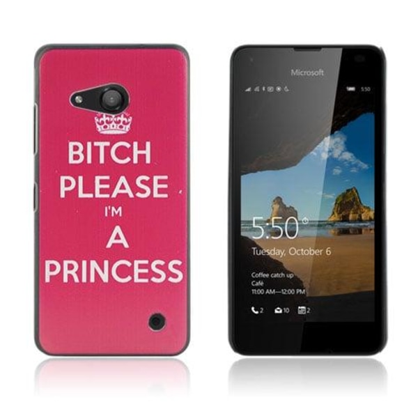 Persson Microsoft Lumia 550 Hårt Skal - Crown and Text multifärg