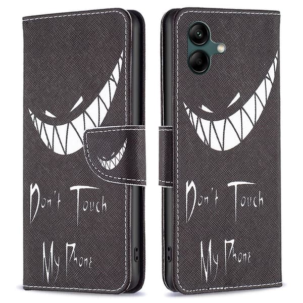 Wonderland Samsung Galaxy A04 Flippetui - Don't Touch My Phone Black