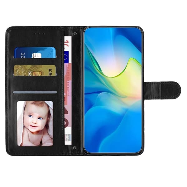 Funktionelt iPhone 16 Plus rombe etui med pung - Sort Black