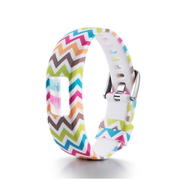 Persoonallinen vaihtoranneke Garmin Vivofit 4-kellolle - Värikäs siksak Multicolor