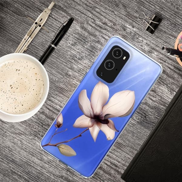 Deco OnePlus 9 Pro Etui - Rosa Blomst Pink