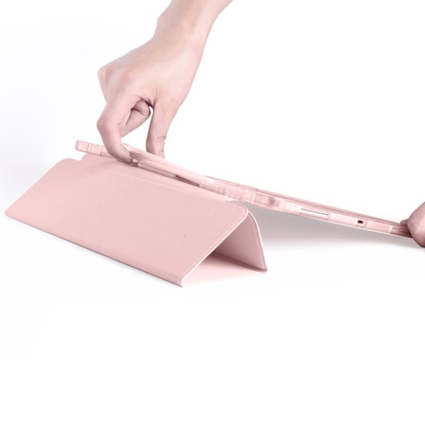 iPad Pro 12,9 tuuman (2020) / (2018) kolminkertainen nahkakotelo - Ruusukulta Pink