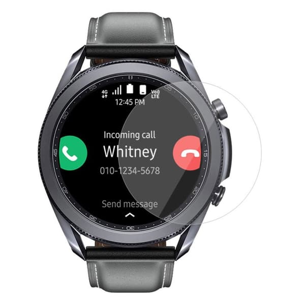 2kpl HAT PRINCE Samsung Galaxy Watch 3 (45mm) HD PET näytönsuojain Transparent