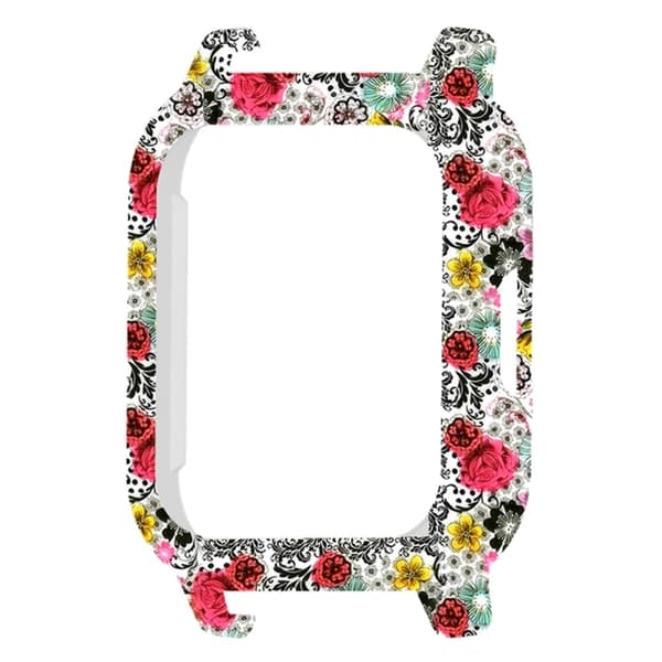 Haylou Solar LS02 Watch Skyddsfodral Mönster Tryckt Slim-Fit Frame Cover - Färgglad Blomma multifärg