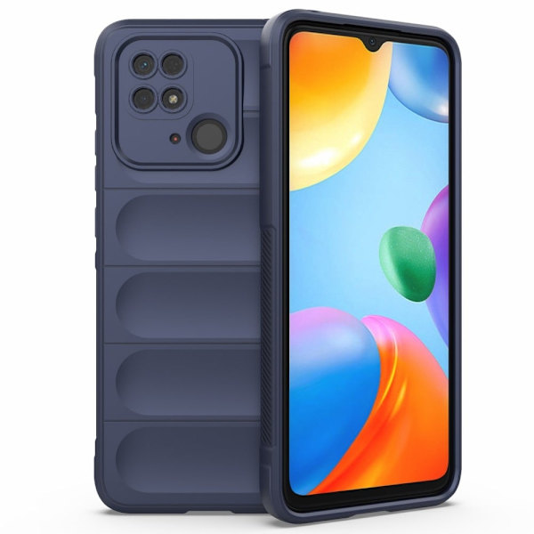 Mjukt greppformat Xiaomi Redmi 10C skal - Blå Blå