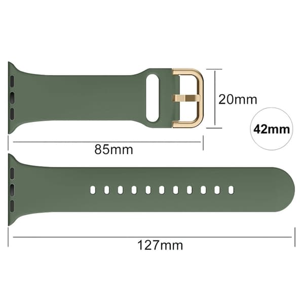 Apple Watch Series 8 (45 mm) enkelt silikonarmband - Grön Grön