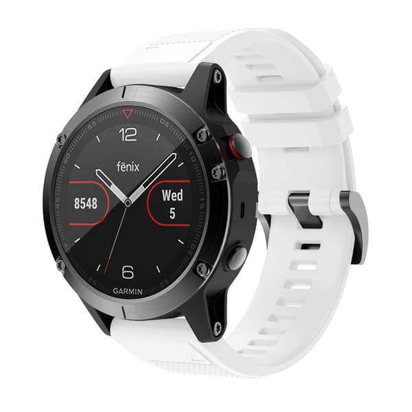 Garmin Fenix 5 durable silicone watch band - White Vit