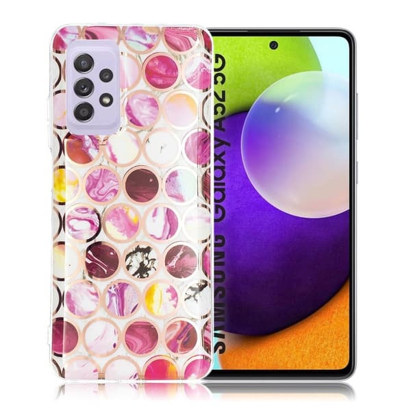 Marble design Samsung Galaxy A52 5G kotelot - Marmorit Ympyröissä Kuvio Multicolor