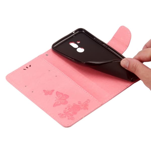 Butterfly läder Huawei Mate 20 Lite fodral - Rosa Rosa
