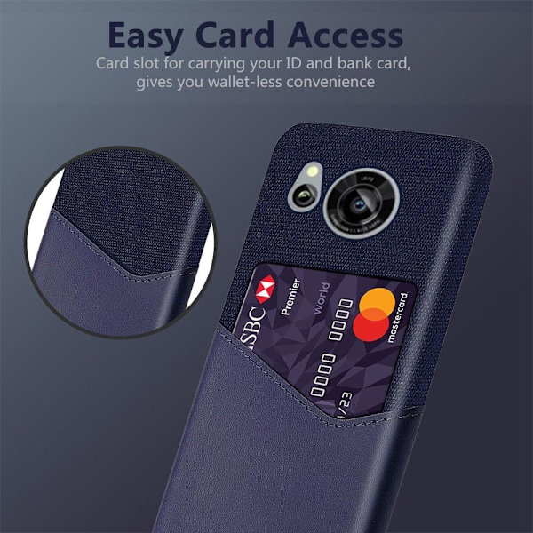 Bofink Sharp Aquos Sense 7 Card Suojakuori - Sininen Blue