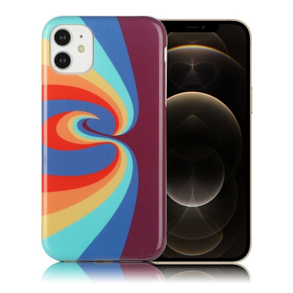 Deco iPhone 12 Pro Max skal - Virvlande Regnbåge multifärg