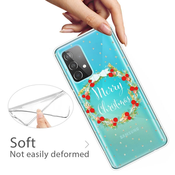 Juletaske til Samsung Galaxy A72 5G - Julekrans Multicolor