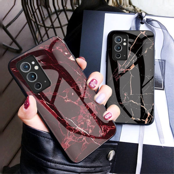 Fantasy Marmor OnePlus 9RT 5G skal - Vit Marmor Vit