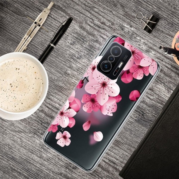 Marble Xiaomi 11T Etui - Peach Blossom Pink