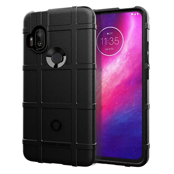 Rugged Shield kuoret - Motorola One Hyper - Musta Black