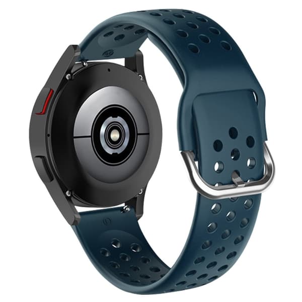 20 mm universellt klockarmband i andningsbart silikon - Djup Cyan Grön