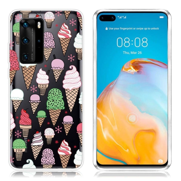 Deco Huawei P40 Cover - Farverigt Is Multicolor