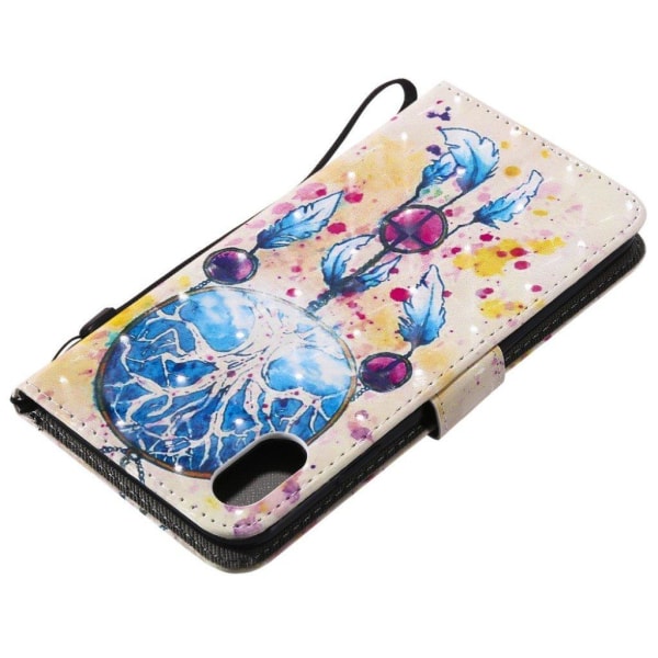 iPhone Xs Max flip cover i læder med lyspletmønster - Dream Catc Multicolor