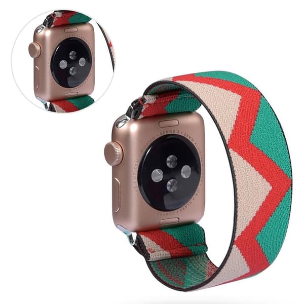 Apple Watch Series 5 / 4 44mm nylon-urrem - Trekant Farverig Multicolor
