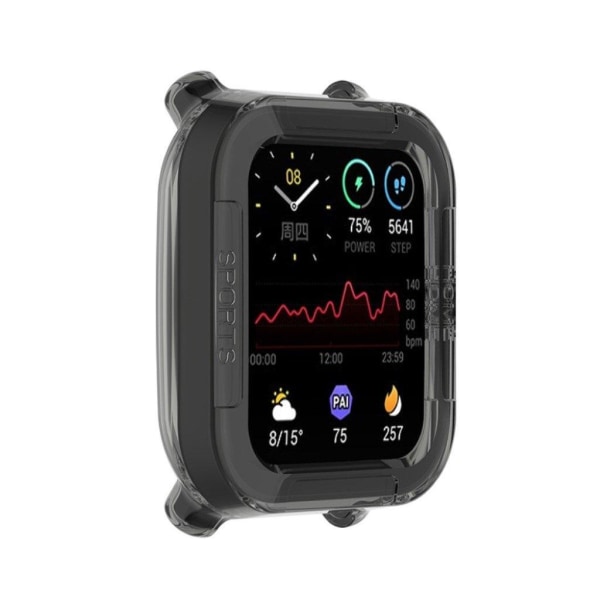 Amazfit GTS 2 Mini / Pop pro simple TPU cover - Transparent Blac Svart