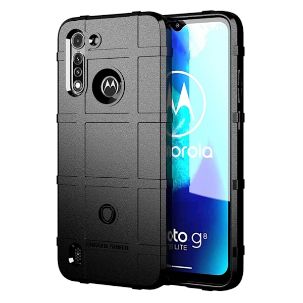 Rugged Shield Cover - Motorola Moto G8 Power Lite - Sort Black