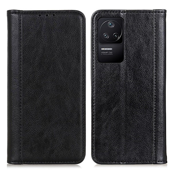 Aito nahkakotelo magneettisuljuksella Xiaomi Poco F4 / Xiaomi Redmi K40S - Musta Black