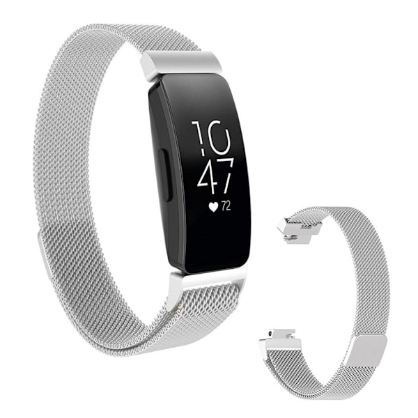Fitbit Inspire / Inspire HR rustfritt stål ur band - Sølv Silver grey